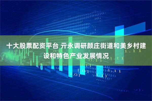 十大股票配资平台 亓永调研颜庄街道和美乡村建设和特色产业发展情况
