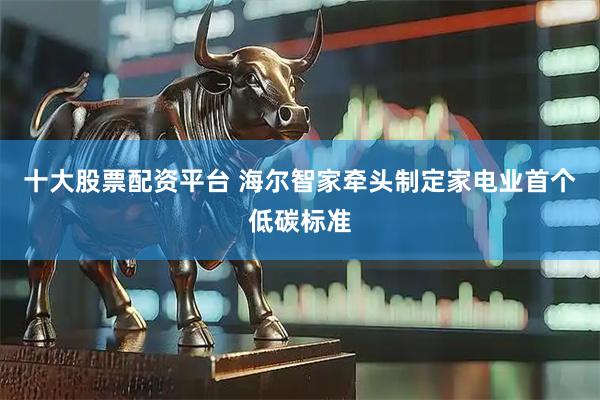 十大股票配资平台 海尔智家牵头制定家电业首个低碳标准